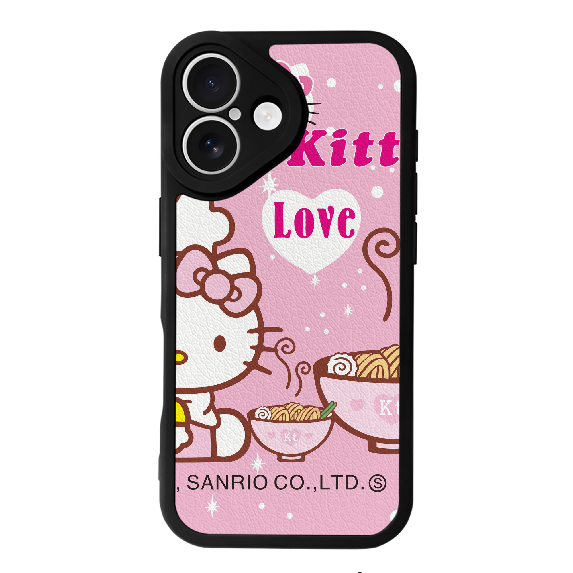 （画像用） Hello Kitty ハローキティ 【iPhone 16シリーズ対応】シリコンスマホケース（レザー調） 材質：シリコン